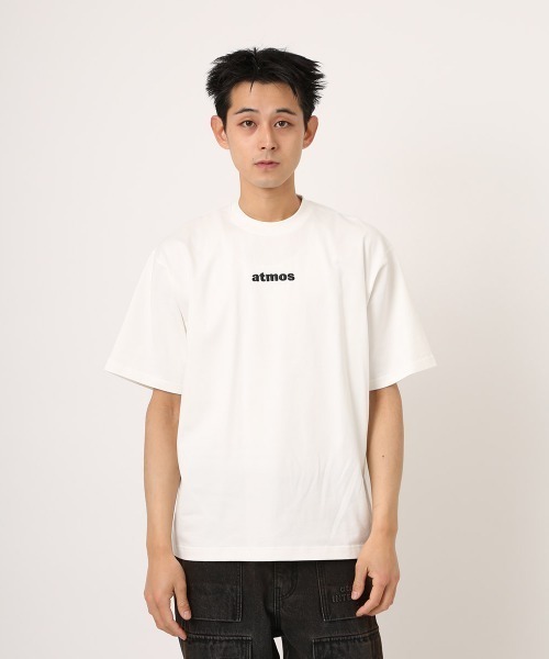 atmos(アトモス)の「atmos Embroidery Classic Logo T-shirt / アトモス エンブロイダリー クラシックロゴ Tシャツ(Tシャツ/カットソー・メンズ・ブラック/グレー/ホワイト・M/L/XL)」の1枚目の写真