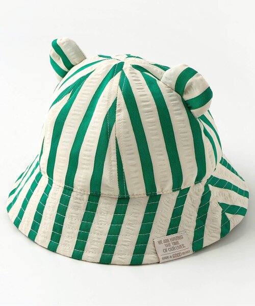 BREEZE（ブリーズ）の「【Bpop】くま耳ベビー帽子（ハット・キッズ・アイボリー/グリーン・46/48）」の11枚目の写真