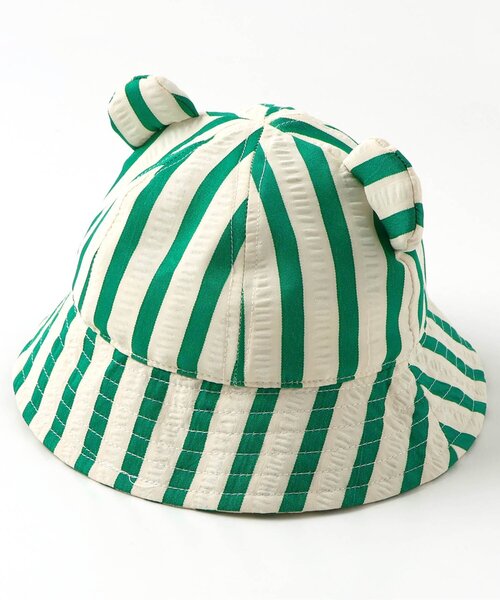 BREEZE（ブリーズ）の「【Bpop】くま耳ベビー帽子（ハット・キッズ・アイボリー/グリーン・46/48）」の12枚目の写真