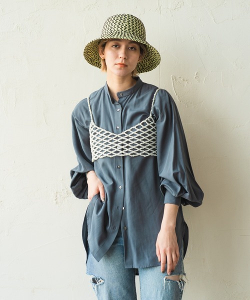 ORIENT MILLINERY（オリエント ミリナリー）の「NIRMA【ﾆﾙﾏ】（ハット・レディース・グリーン/ピンク/オレンジ・FREE）」の5枚目の写真