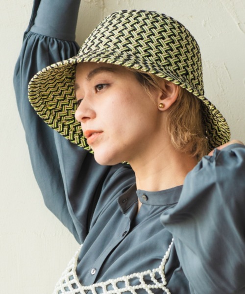 ORIENT MILLINERY（オリエント ミリナリー）の「NIRMA【ﾆﾙﾏ】（ハット・レディース・グリーン/ピンク/オレンジ・FREE）」の4枚目の写真