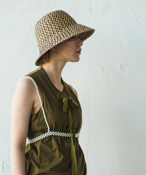 ORIENT MILLINERY（オリエント ミリナリー）の「NIRMA【ﾆﾙﾏ】（ハット・レディース・グリーン/ピンク/オレンジ・FREE）」の10枚目の写真