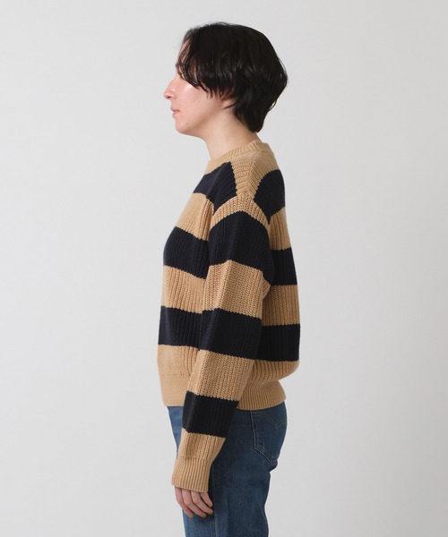 Levi's(リーバイス)の「Levi's/リーバイス ボーダー セーター(ニット/セーター・レディース・ベージュ・XS/S/M)」の2枚目の写真
