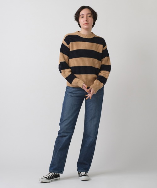 Levi's(リーバイス)の「Levi's/リーバイス ボーダー セーター(ニット/セーター・レディース・ベージュ・XS/S/M)」の5枚目の写真