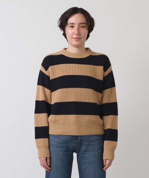 Levi's(リーバイス)の「Levi's/リーバイス ボーダー セーター(ニット/セーター・レディース・ベージュ・XS/S/M)」の16枚目の写真