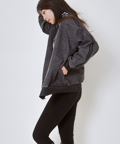 美品 LiSA グッズ デニムブルゾン Lサイズ セール】ラインリブラインデニムブルゾン（ブルゾン）｜GORGE