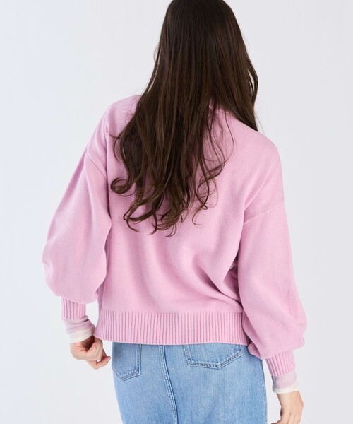 To b. by agnes b.(トゥービーバイアニエスベー)の「ソフトニット プルオーバー(ニット/セーター・レディース・ピンク・FREE)」の5枚目の写真