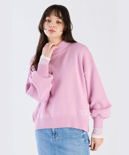 To b. by agnes b.(トゥービーバイアニエスベー)の「ソフトニット プルオーバー(ニット/セーター・レディース・ピンク・FREE)」の1枚目の写真
