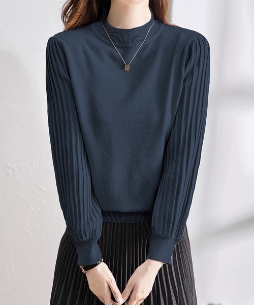Miniministore(ミニミニストア)の「秋冬 ニットトップス レディースきれいめ(ニット/セーター・レディース・アイボリー/ホワイト/ネイビー/ブラック・FREE)」の8枚目の写真