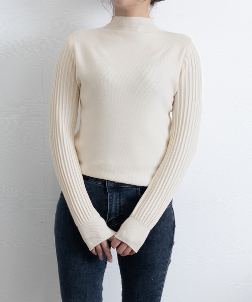 Miniministore(ミニミニストア)の「秋冬 ニットトップス レディースきれいめ(ニット/セーター・レディース・アイボリー/ホワイト/ネイビー/ブラック・FREE)」の11枚目の写真