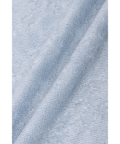 HIGH STREET(ハイストリート)の「HIGH STREET∴バイヤス千鳥パイルジャカードVネック半袖カットソー(Tシャツ/カットソー・メンズ・グレー/ブルー系2/ホワイト・M/LL/L)」の11枚目の写真