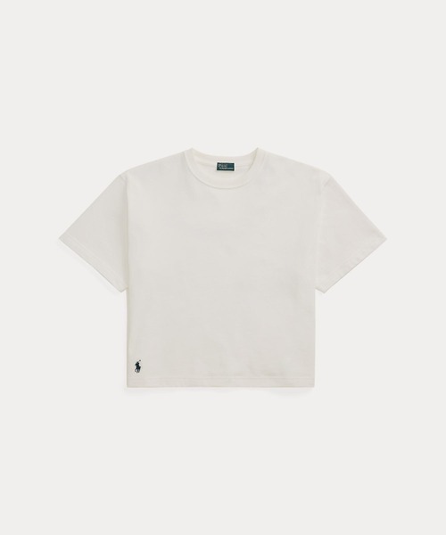 コットン ジャージー クロップド クルーネック Tシャツ（Tシャツ