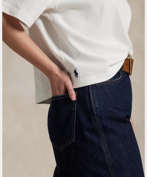 POLO RALPH LAUREN（ポロ ラルフ ローレン）の「コットン ジャージー クロップド クルーネック Tシャツ（Tシャツ/カットソー・レディース・ホワイト・XS/S/M/L/XL）」の12枚目の写真