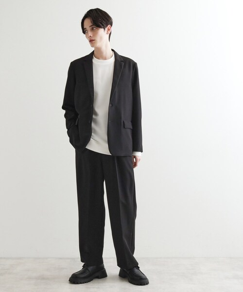 tk.TAKEO KIKUCHI（ティーケータケオキクチ）の「◆360度ストレッチワイドテーパードパンツ（セットアップ対応）（その他パンツ・メンズ・ブラック/ベージュ/ブルー・01/02/03/04）」の6枚目の写真