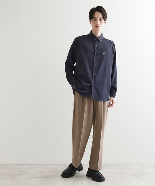 tk.TAKEO KIKUCHI（ティーケータケオキクチ）の「◆360度ストレッチワイドテーパードパンツ（セットアップ対応）（その他パンツ・メンズ・ブラック/ベージュ/ブルー・01/02/03/04）」の10枚目の写真