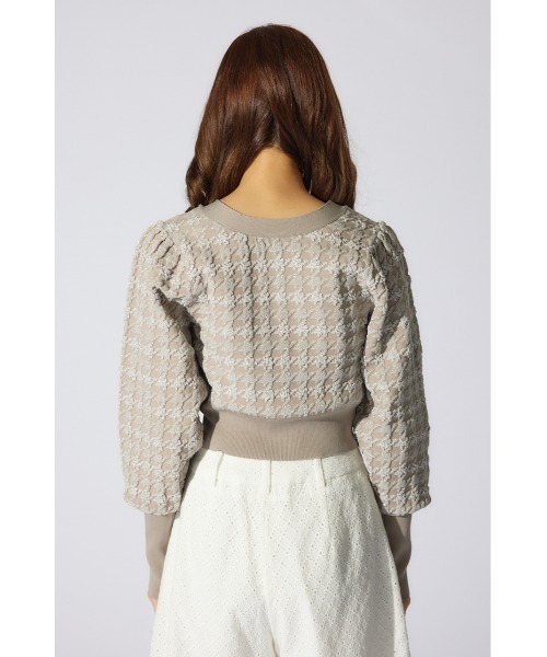 rienda（リエンダ）の「2WAYチェックパターンニットカーディガントップス（カーディガン/ボレロ・レディース・ブラック/ベージュ/イエロー・FREE）」の19枚目の写真