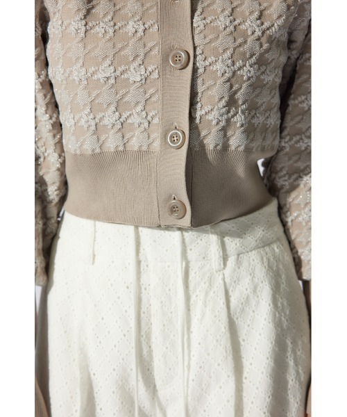 rienda（リエンダ）の「2WAYチェックパターンニットカーディガントップス（カーディガン/ボレロ・レディース・ブラック/ベージュ/イエロー・FREE）」の21枚目の写真