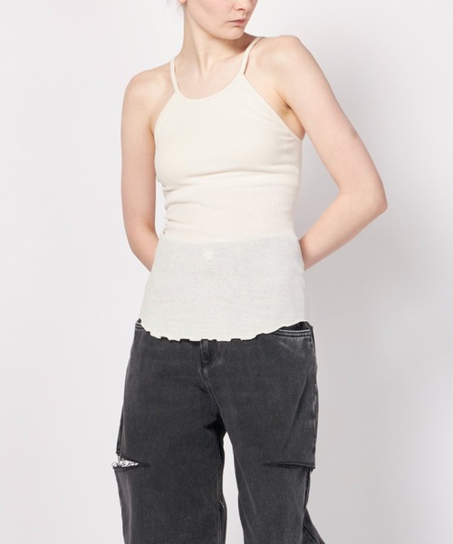 HAKUJI(ハクジ)の「HAKUJI TWIST COTTON BRA TT(タンクトップ・レディース・ブラック/オフホワイト・FREE)」の2枚目の写真