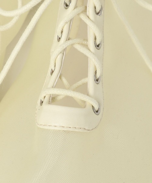 A part by（アパートバイ）の「シアーレースアップシューズ（スニーカー・レディース・ブラック/アイボリー・MEDIUM/LARGE）」の14枚目の写真