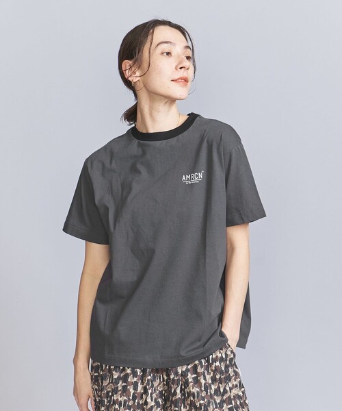 BEAUTY&YOUTH別注　AMERICANA リンガーTシャツ AMERICANA tシャツ 「WEB限定/別注」「Americana」リンガーT