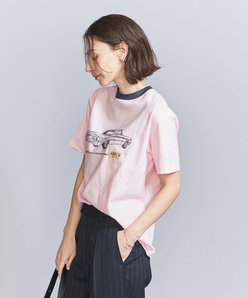 AMERICANA(アメリカーナ)の「【WEB限定/別注】<Americana>リンガーTシャツ(Tシャツ/カットソー・レディース・ライトピンク/ブラック/ホワイト・FREE)」の22枚目の写真