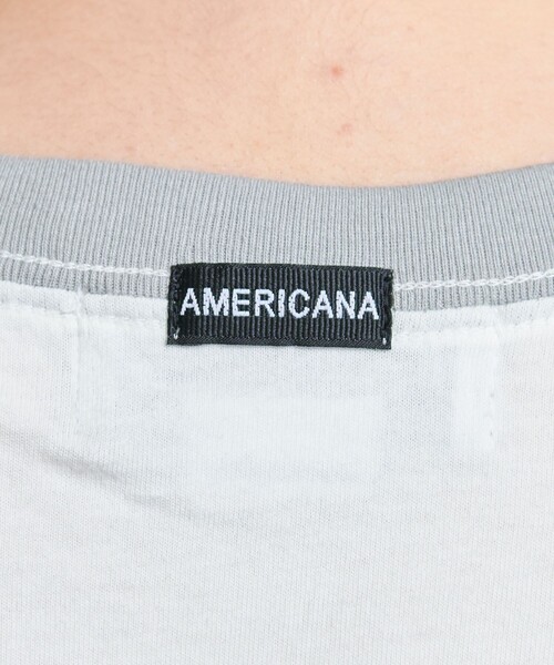 AMERICANA(アメリカーナ)の「【WEB限定/別注】<Americana>リンガーTシャツ(Tシャツ/カットソー・レディース・ライトピンク/ブラック/ホワイト・FREE)」の10枚目の写真
