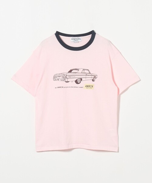 AMERICANA(アメリカーナ)の「【WEB限定/別注】<Americana>リンガーTシャツ(Tシャツ/カットソー・レディース・ライトピンク/ブラック/ホワイト・FREE)」の13枚目の写真