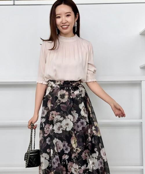 couture brooch（クチュールブローチ）の「【SS～LLサイズ・二の腕カバー・通勤】RTピケシャーリングブラウス（シャツ/ブラウス・レディース・アイボリー/ダークグレー/サンドベージュ・36/38/40/34/42）」の16枚目の写真