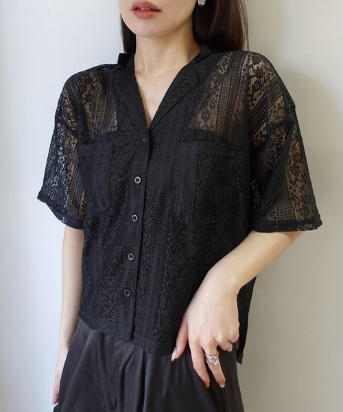 OHGA◆半袖ブラウス/FREE/コットン/PNK/無地/ohga-1055-3 CATEGORY TOPS | OHGA