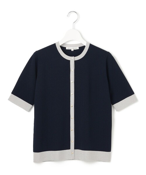 今期レーヨンポリエステルストレッチ 半袖 カーディガン WEB&一部店舗限定/洗える】レーヨンポリエステルストレッチ 半袖