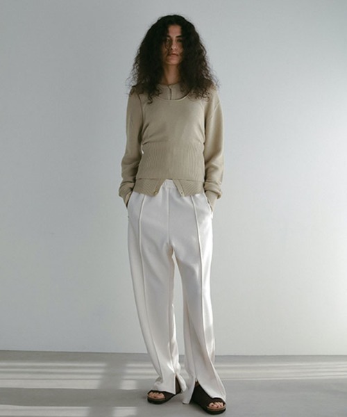 etretokyo ブークレサイドラインパンツ ETRE TOKYO（エトレトウキョウ）の「ブークレサイドラインパンツ