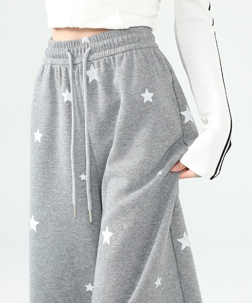 WEGO（ウィゴー）の「WEGO/星柄ルーズスウェットパンツ（スウェットパンツ・レディース・オフホワイト/ブラック/グレー・MEDIUM/LARGE）」の11枚目の写真