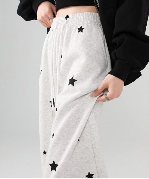 WEGO（ウィゴー）の「WEGO/星柄ルーズスウェットパンツ（スウェットパンツ・レディース・オフホワイト/ブラック/グレー・MEDIUM/LARGE）」の16枚目の写真