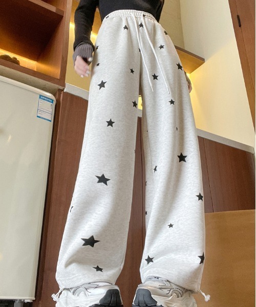 WEGO（ウィゴー）の「WEGO/星柄ルーズスウェットパンツ（スウェットパンツ・レディース・オフホワイト/ブラック/グレー・MEDIUM/LARGE）」の17枚目の写真