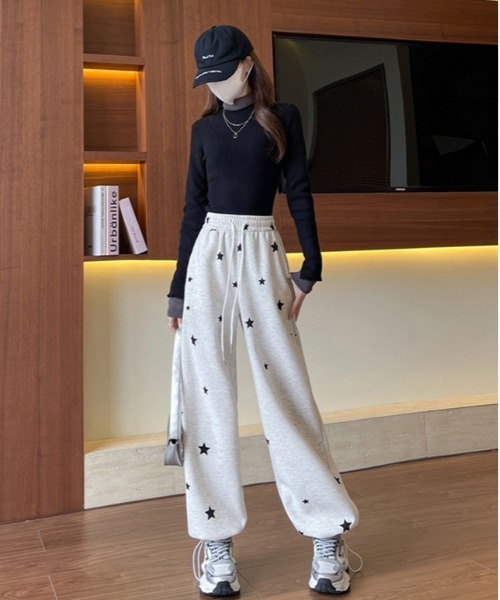 WEGO（ウィゴー）の「WEGO/星柄ルーズスウェットパンツ（スウェットパンツ・レディース・オフホワイト/ブラック/グレー・MEDIUM/LARGE）」の19枚目の写真