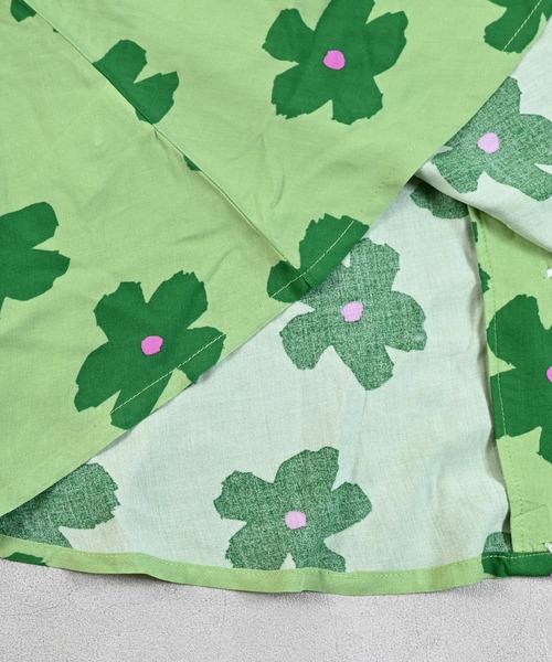 MARKEY'S（マーキーズ）の「総柄ビッグカラーワンピース（ワンピース・キッズ・ベージュ/ライトグリーン・90/100/110/120/130/140/150）」の9枚目の写真