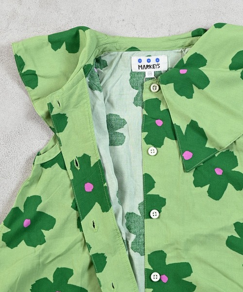 セール】総柄ビッグカラーワンピース（ワンピース）｜MARKEY'S