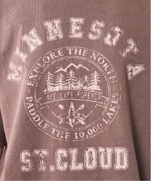 CHIC STYLE（シックスタイル）の「ピグメント染ロゴTシャツ＜大きいサイズ有＞シックスタイル（Tシャツ/カットソー・レディース・サックスブルー/モカ・5L/4L/3L/LL/L/M）」の11枚目の写真