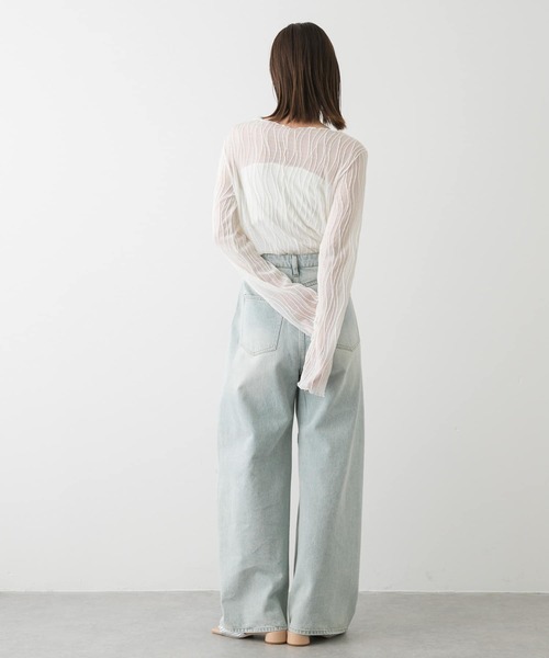 SENSE OF PLACE by URBAN RESEARCH（センスオブプレイスバイアーバンリサーチ）の「ウェーブジャガードトップ（Tシャツ/カットソー・レディース・アイボリー/ブラック/イエロー・ONE）」の22枚目の写真