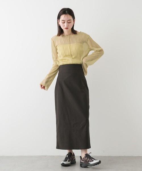 SENSE OF PLACE by URBAN RESEARCH（センスオブプレイスバイアーバンリサーチ）の「ウェーブジャガードトップ（Tシャツ/カットソー・レディース・アイボリー/ブラック/イエロー・ONE）」の16枚目の写真