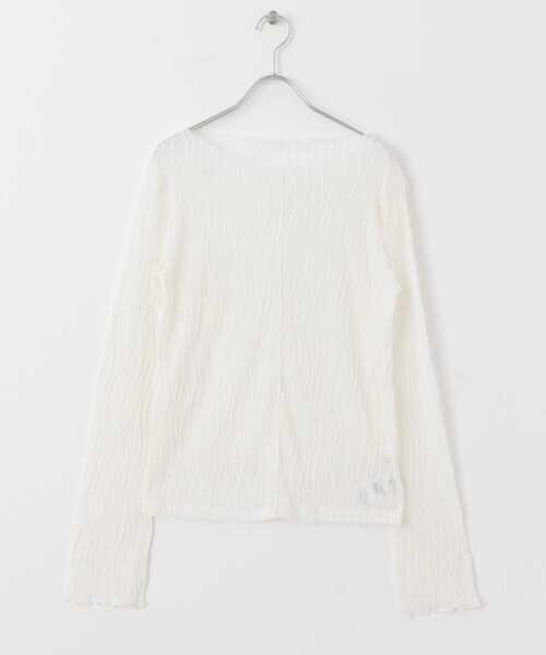 SENSE OF PLACE by URBAN RESEARCH（センスオブプレイスバイアーバンリサーチ）の「ウェーブジャガードトップ（Tシャツ/カットソー・レディース・アイボリー/ブラック/イエロー・ONE）」の13枚目の写真