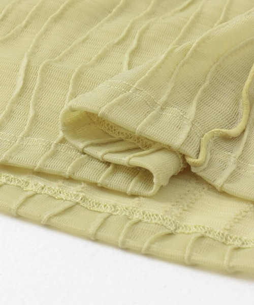 SENSE OF PLACE by URBAN RESEARCH（センスオブプレイスバイアーバンリサーチ）の「ウェーブジャガードトップ（Tシャツ/カットソー・レディース・アイボリー/ブラック/イエロー・ONE）」の5枚目の写真