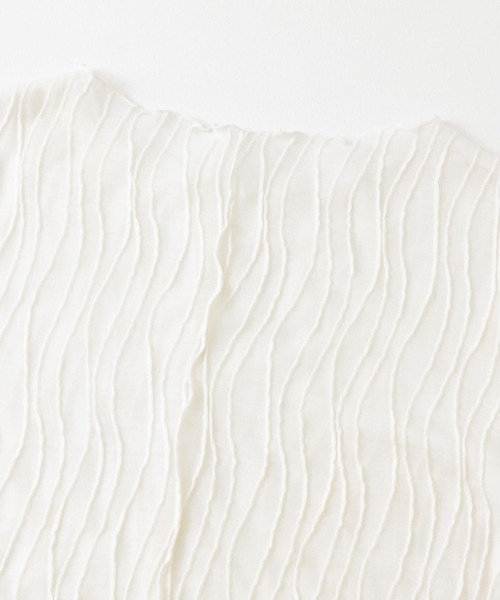 SENSE OF PLACE by URBAN RESEARCH（センスオブプレイスバイアーバンリサーチ）の「ウェーブジャガードトップ（Tシャツ/カットソー・レディース・アイボリー/ブラック/イエロー・ONE）」の7枚目の写真