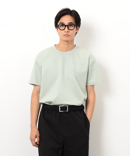 COMME CA ISM(コムサイズム)の「シルキーポンチ Tシャツ(Tシャツ/カットソー・メンズ・サックスブルー/ピンク/ホワイト/ネイビー/ライトグレー/ブラック/グリーン系その他・MEDIUM/LARGE)」の4枚目の写真