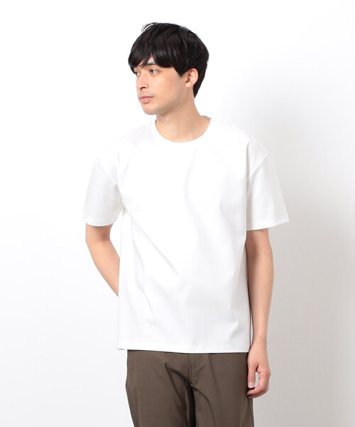 COMME CA ISM(コムサイズム)の「シルキーポンチ Tシャツ(Tシャツ/カットソー・メンズ・サックスブルー/ピンク/ホワイト/ネイビー/ライトグレー/ブラック/グリーン系その他・MEDIUM/LARGE)」の1枚目の写真