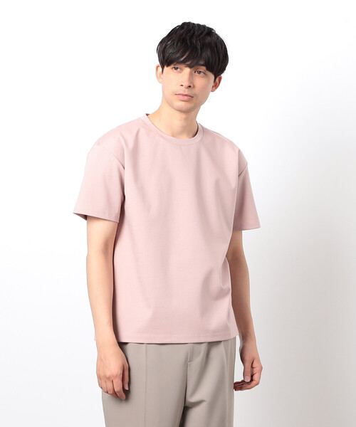 COMME CA ISM(コムサイズム)の「シルキーポンチ Tシャツ(Tシャツ/カットソー・メンズ・サックスブルー/ピンク/ホワイト/ネイビー/ライトグレー/ブラック/グリーン系その他・MEDIUM/LARGE)」の7枚目の写真