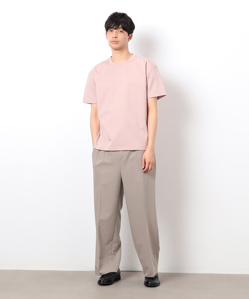 COMME CA ISM(コムサイズム)の「シルキーポンチ Tシャツ(Tシャツ/カットソー・メンズ・サックスブルー/ピンク/ホワイト/ネイビー/ライトグレー/ブラック/グリーン系その他・MEDIUM/LARGE)」の8枚目の写真