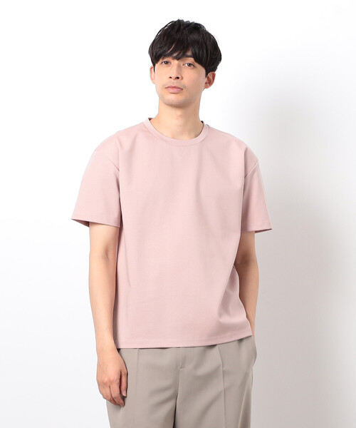 COMME CA ISM(コムサイズム)の「シルキーポンチ Tシャツ(Tシャツ/カットソー・メンズ・サックスブルー/ピンク/ホワイト/ネイビー/ライトグレー/ブラック/グリーン系その他・MEDIUM/LARGE)」の10枚目の写真