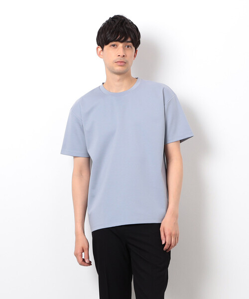 COMME CA ISM(コムサイズム)の「シルキーポンチ Tシャツ(Tシャツ/カットソー・メンズ・サックスブルー/ピンク/ホワイト/ネイビー/ライトグレー/ブラック/グリーン系その他・MEDIUM/LARGE)」の14枚目の写真