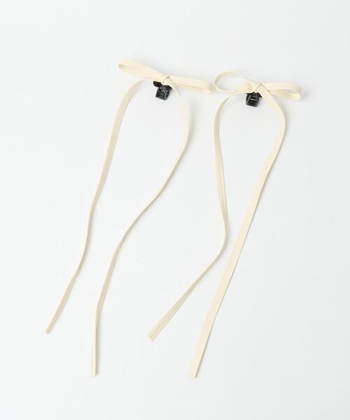 WEGO（ウィゴー）の「WEGO/【2点セット】PUロングリボンクリップ（バレッタ/ヘアクリップ・レディース・ライトピンク/ブラック/オフホワイト/ブラウン・FREE）」の2枚目の写真